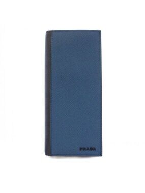 Prada Wallet Bifold Leather Blue